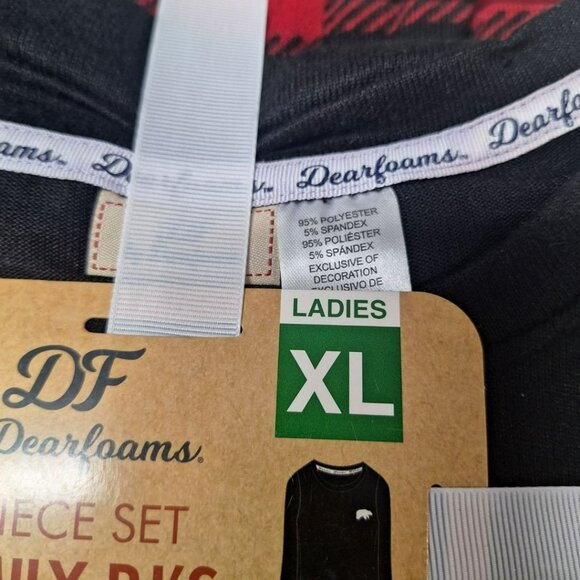 DF by Dearfoams Family PJs Pajama Buffalo Plaid Soft Polar Bear Ladies Womens XL - Picture 3 of 5